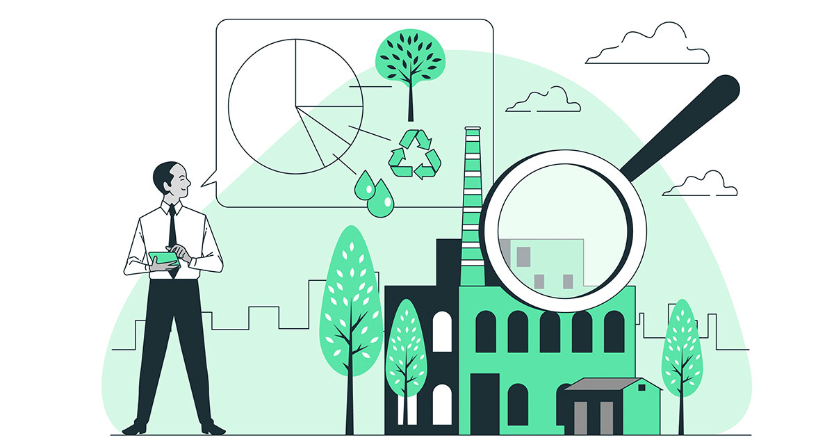 environmental audit concept illustration