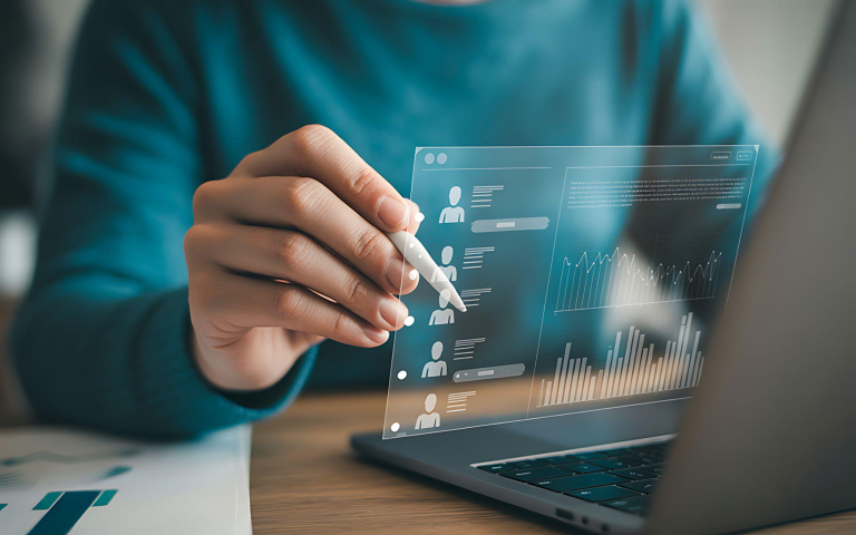 HRMS attendance analytics dashboard displaying employee attendance trends and workforce data insights