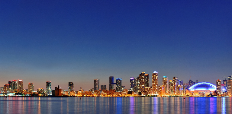 A city skyline