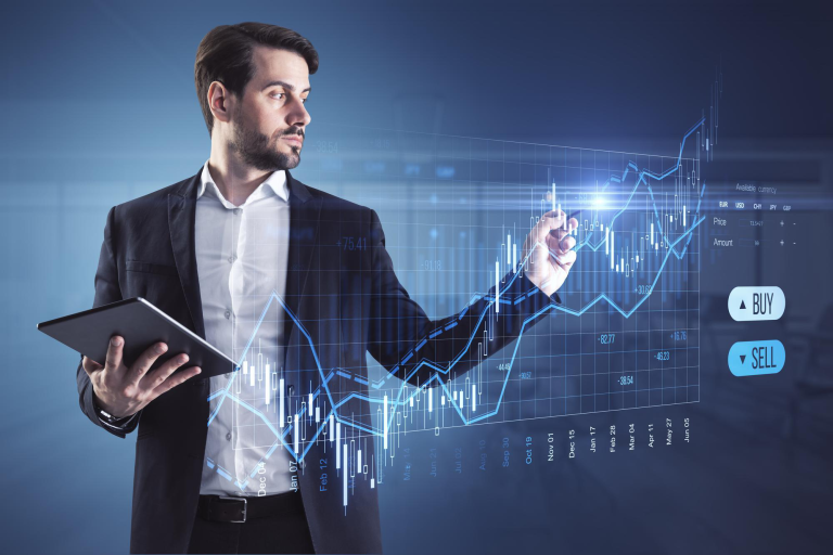 Canadian finance leader analyzing scenario planning and financial forecasting models using ERP reporting tools